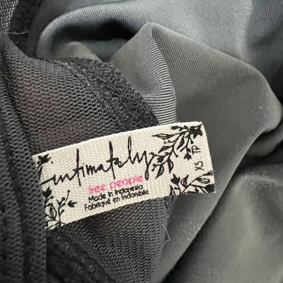 Free People XS Womens Spliced Velvet Maxi Slip Dress Graphite - Picture 3 of 10